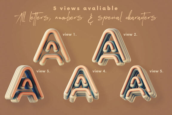 Rounded & Matte - 3D Lettering