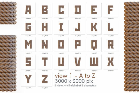 Rope Deco - 3D Lettering