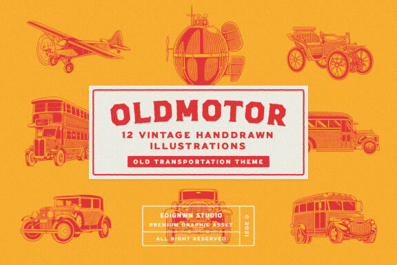 Oldmotor - Vintage Illustrations