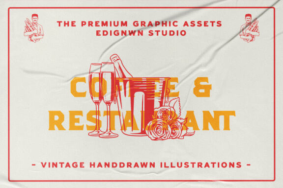 Coffee & Restaurant - Illustrations