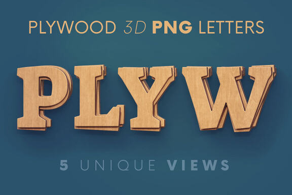 Plywood - 3D Lettering