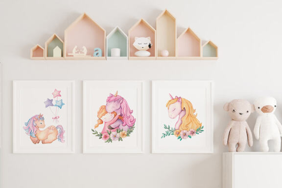 Unicorn Watercolor Clipart