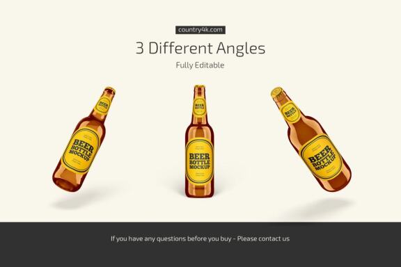 Beer Bottle Mockup Set