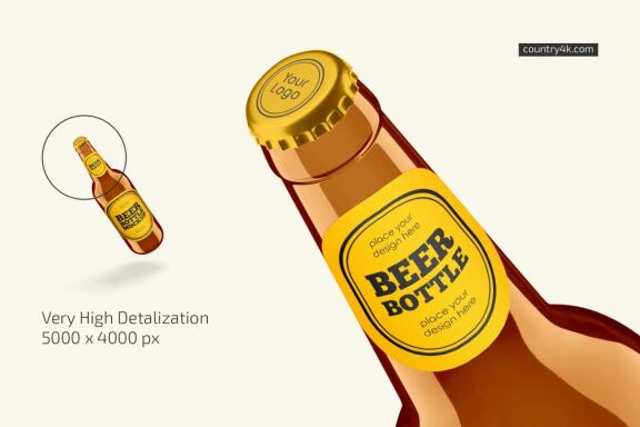 Beer Bottle Mockup Set