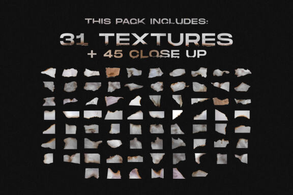 Torn and burned paper textures