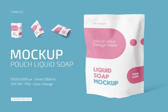 Pouch Liquid Soap Mockup Set