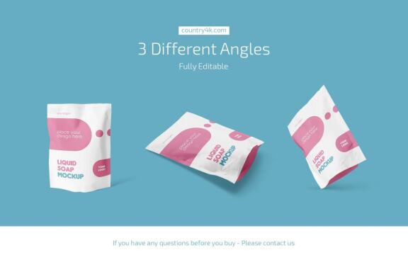 Pouch Liquid Soap Mockup Set