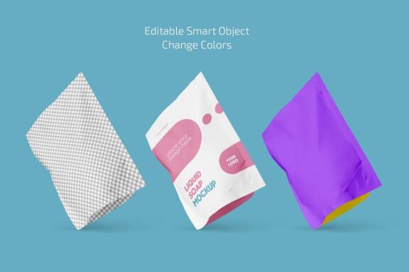 Pouch Liquid Soap Mockup Set
