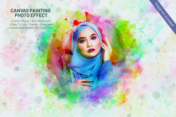 Canvas Panting Photoshop Effect