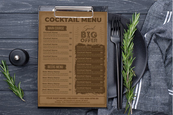 Cocktails Menu