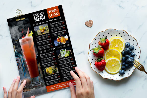 Cocktails Menu flyer 