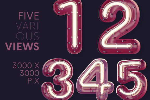 Neon & Matte - 3D Lettering