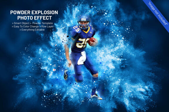 Powder Explosion Photo Effect