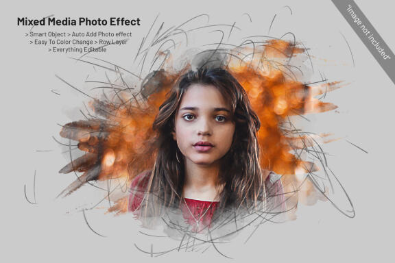 Mixed Media Photoshop Effect