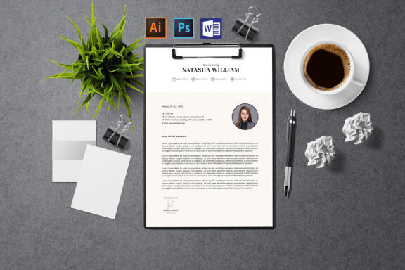Minimalist CV Resume Template Accounting