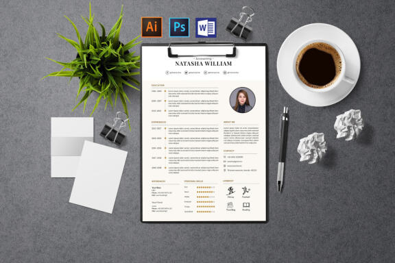 Minimalist CV Resume Template Accounting
