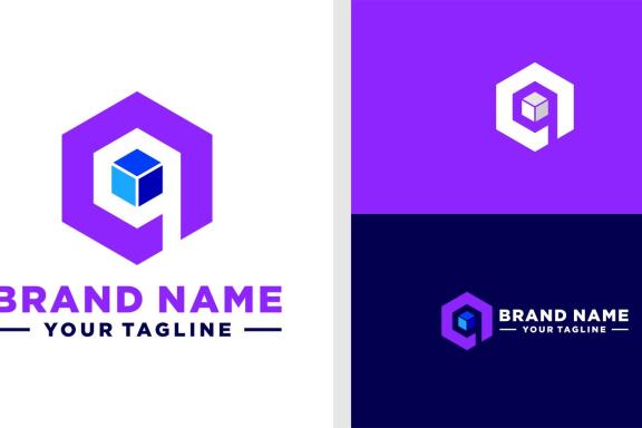 LETTER Q LOGO HEXAGONAL TECHNOLOGY EDITABLE