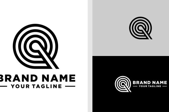 LETTER Q LOGO MONOGRAM LINE EDITABLE