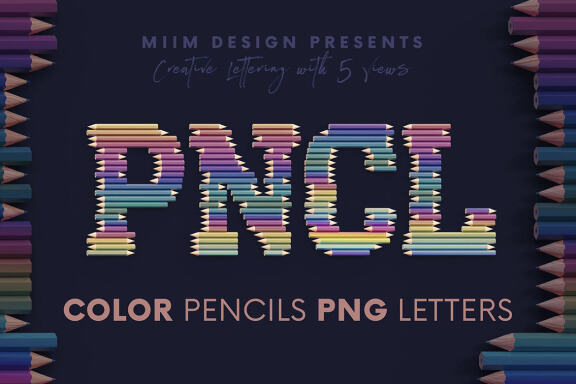 Color Pencils - 3D Lettering