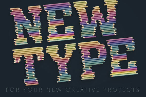 Color Pencils - 3D Lettering