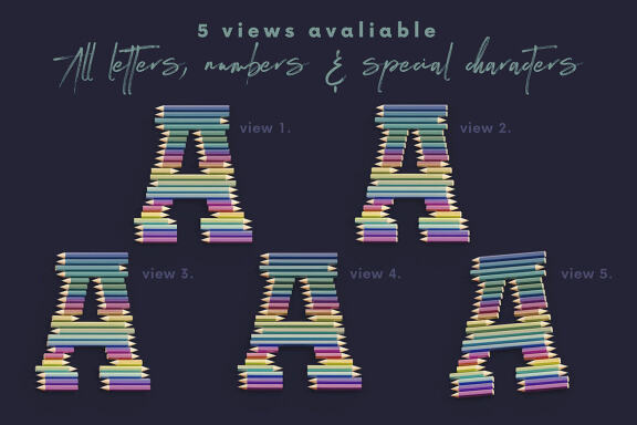 Color Pencils - 3D Lettering