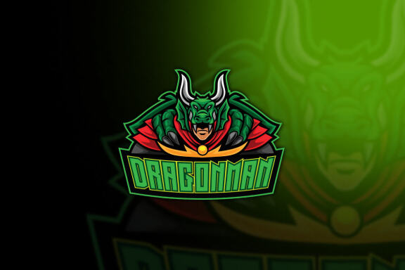 Dragon Warrior Esport Logo Template