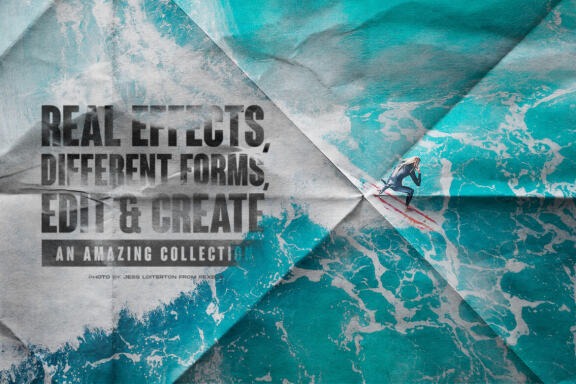 Folded paper textures collection