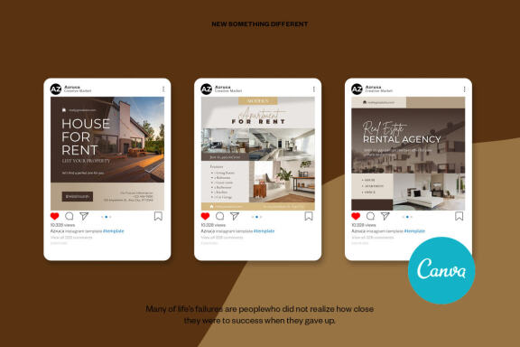 Real Estate Content Instagram | CANVA Template
