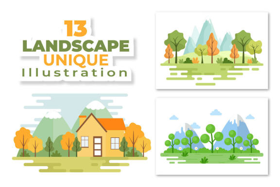 13 Nature and Landscape Unique Illustration