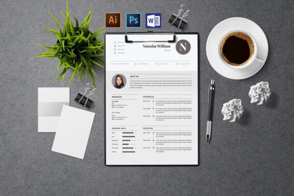 Minimalist CV Resume Template Teacher