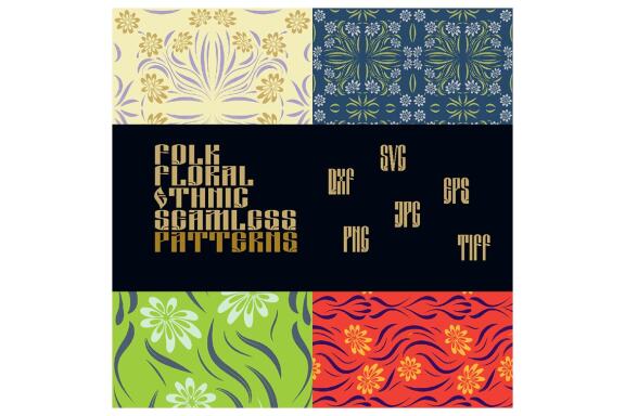 Folk Flowers Pattern Floral Print Ethnic Art