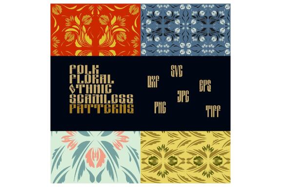 Folk Flowers Pattern Floral Print Ethnic Art