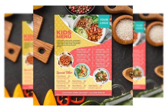 Kids Restaurant Menu 