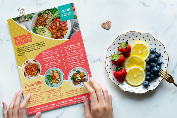 Kids Restaurant Menu 