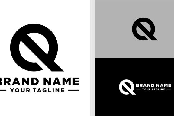 QE LOGO MONOGRAM BOLD EDITABLE