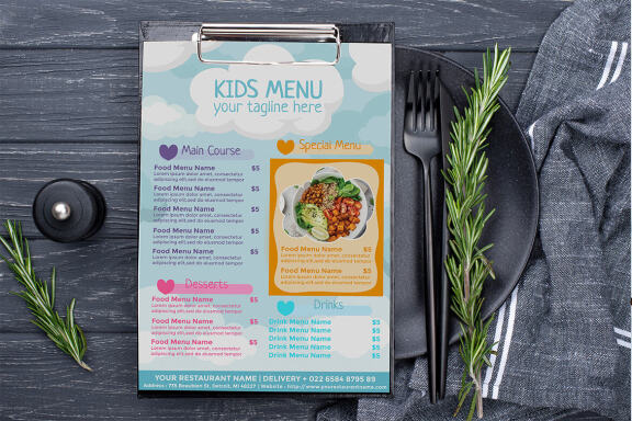Kids Food Menu