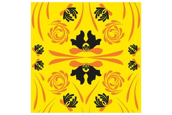 Folk Flowers Pattern Floral Print Ethnic Art