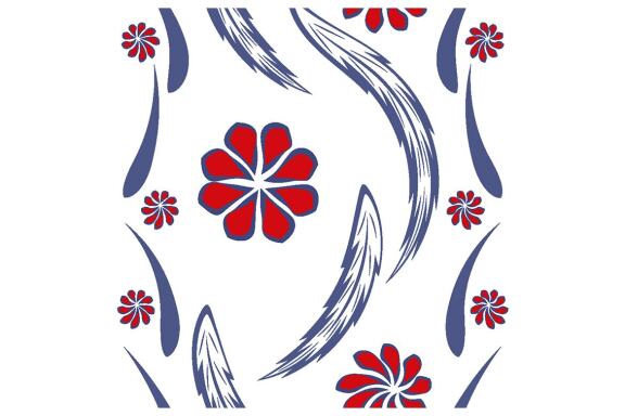 Folk Flowers Pattern Floral Print Ethnic Art