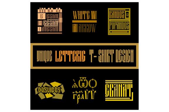 Unique Lettering T-Shirt Design
