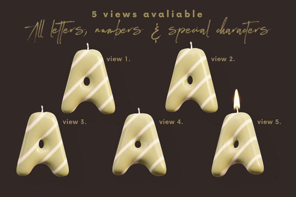 Birthday Candle - 3D Lettering