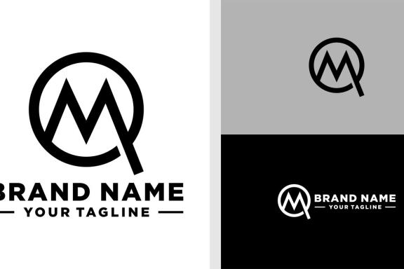 QM LOGO MONOGRAM LINE EDITABLE | Deeezy