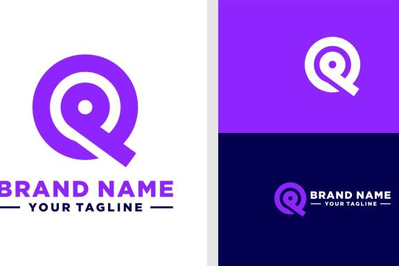 QP LOGO MONOGRAM GEOMETRIC EDITABLE
