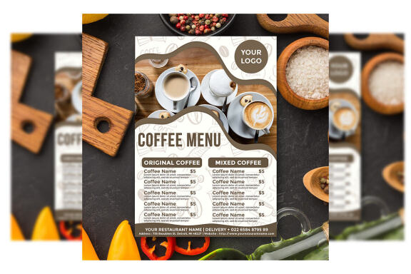 Coffee flyer menu 