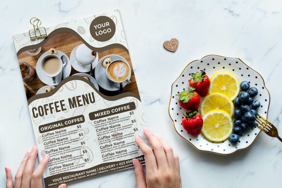 Coffee flyer menu 