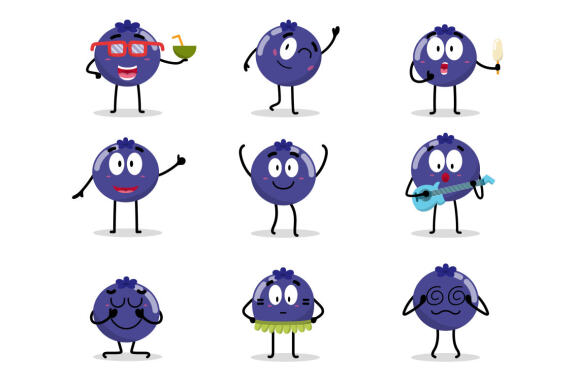 Cute Grape Character Collection