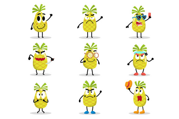 Cute Pineapple Character Collection