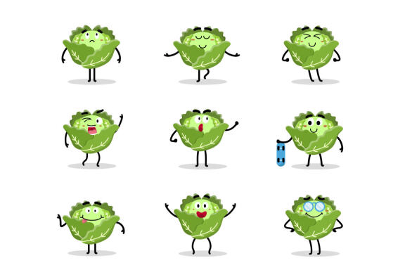 Cute Cabbage Character Collection