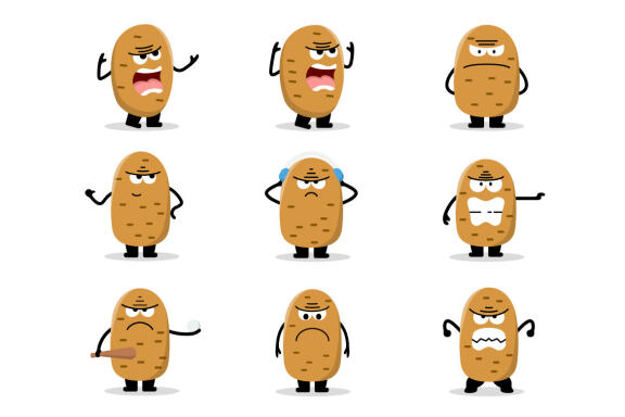 Cute Potato Character Collection