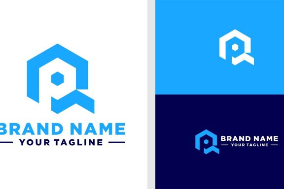QP LOGO MONOGRAM HEXAGONAL EDITABLE