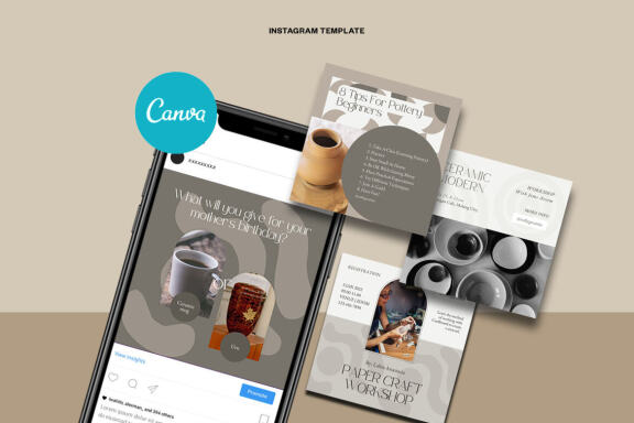 Ceramic Pottery Instagram | CANVA Template